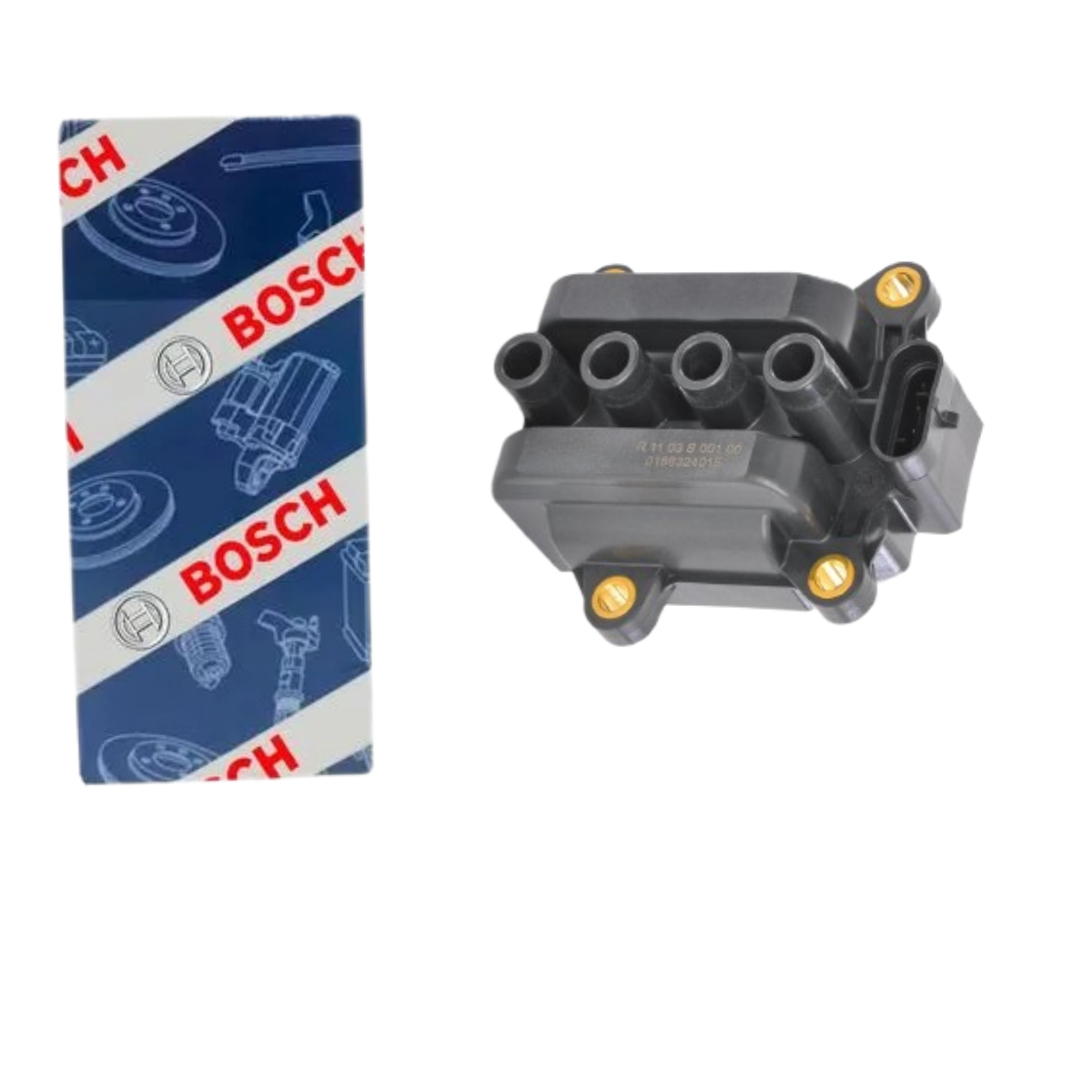 Bobina Ignicao Renault Clio 1.0 16v Ii 2012 Ate 2016 Flex Bosch 0986221046