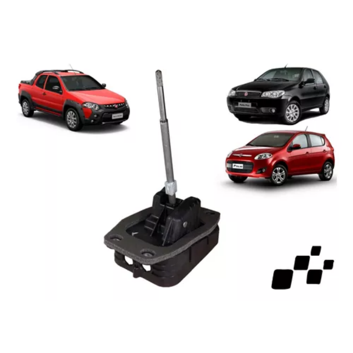 Alavanca Cambio Fiat Palio Cor Cinza 2004 Ate 2016 Completo Kit & Cia 10821