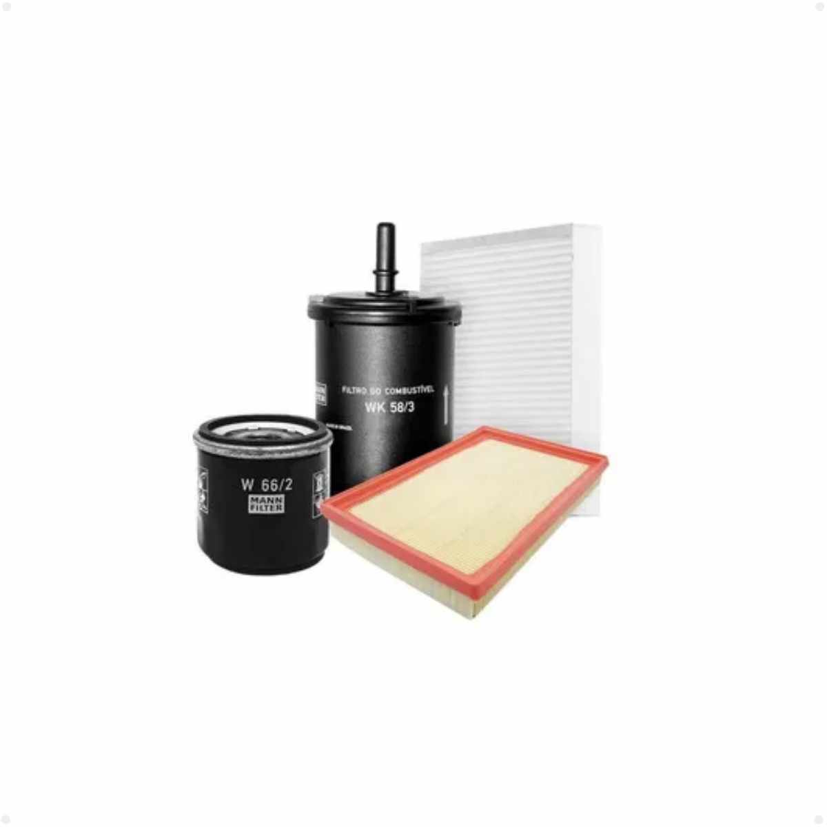 Kit Filtros Renault Kwid 1.0 12v Sce Flex A Partir De 08/2017 3 Cilindros Mann Filtros Sp11065-4