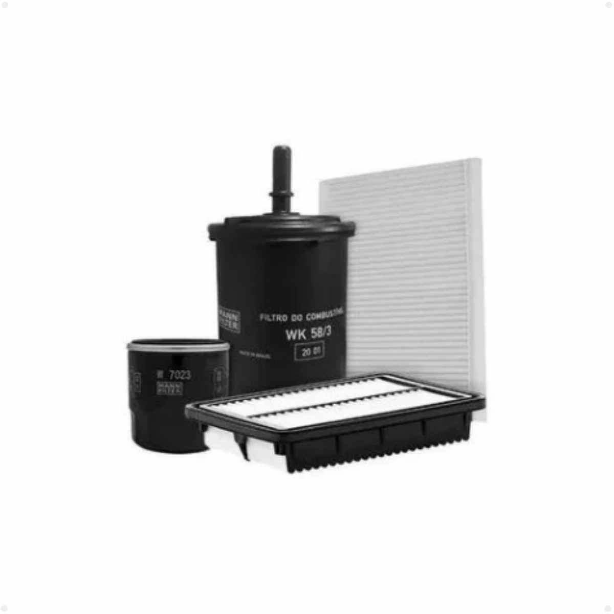 Kit Filtros Hyundai Hb20 1.0 12v Flex A Partir De 10/2012 Kappa 3 Cilindros Mann Filtros Sp11068-4