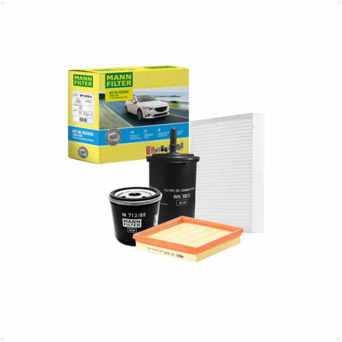Kit Filtros Vw Polo 1.6 16v Flex Msi A Partir De 09/2017 Mann Filtros Sp11070-4