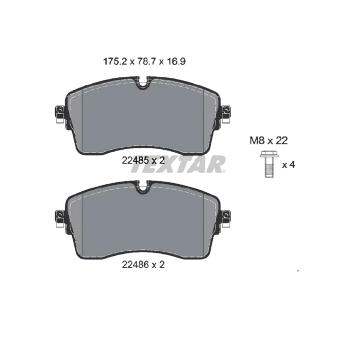 Pastilha Freio Jaguar E-pace 2.0 Awd A Partir De 01/2018 Pastilhas Dianteiras, Com Alarme Textar 2248501-textar