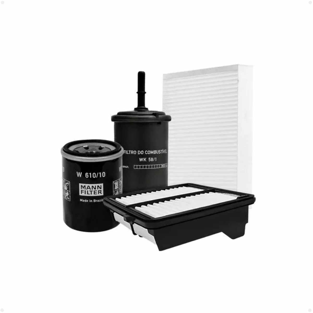 Kit Filtros Honda City 1.5 16v I-vtec Lx A Partir De 07/2009 Flex Mann Filtros Sp 1 1072-4