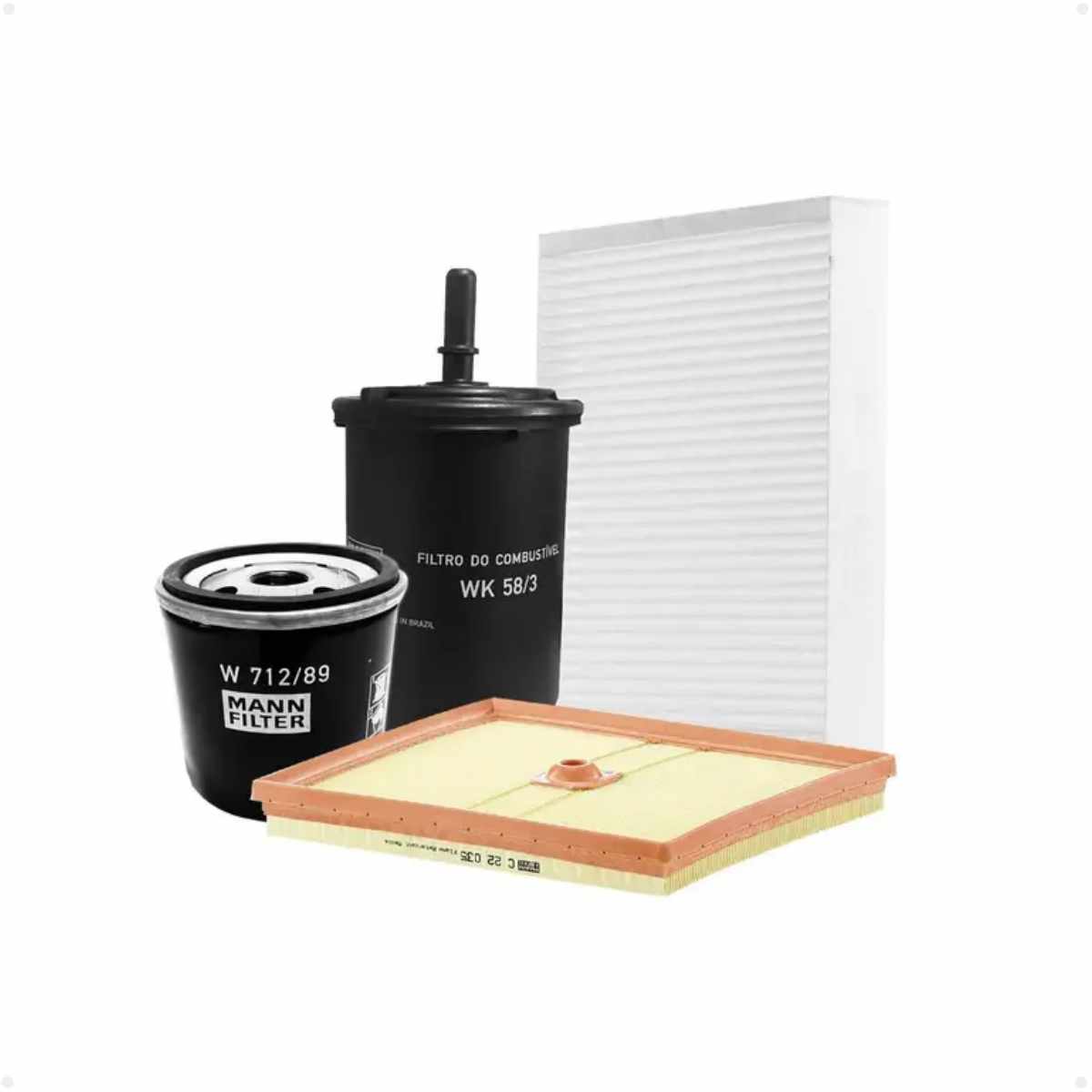 Kit Filtros Vw T-cross 1.0 12v A Partir De 01/2019 Flex Mann Filtros Sp 1 1075-4