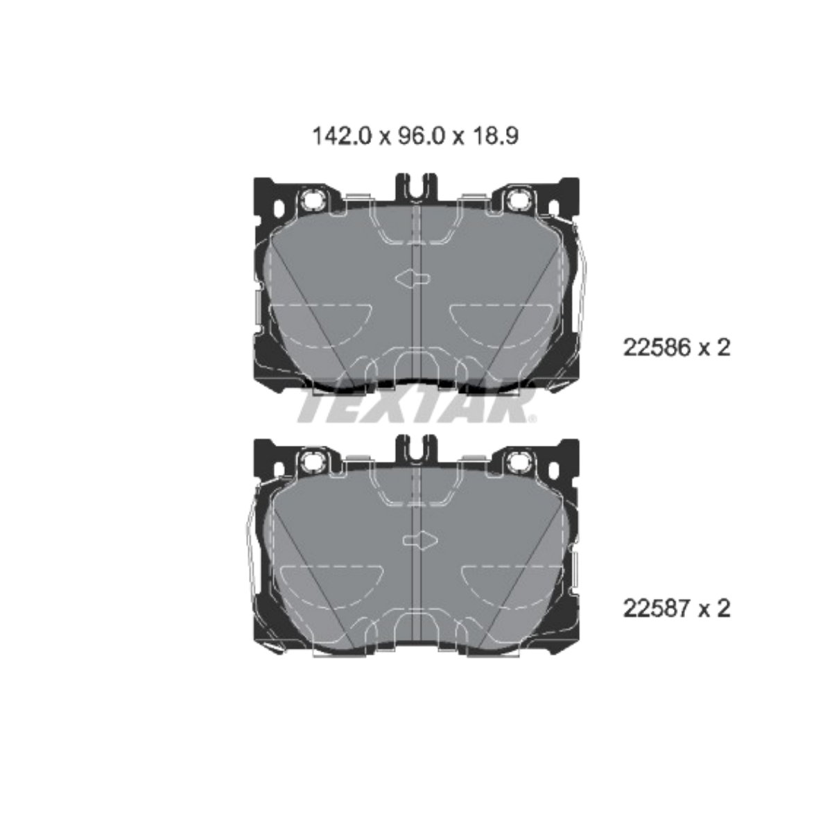 Pastilha Freio Mercedes-benz C43 Amg 4-matic 01/2016 Ate 12/2018 Dianteira Textar 2258601