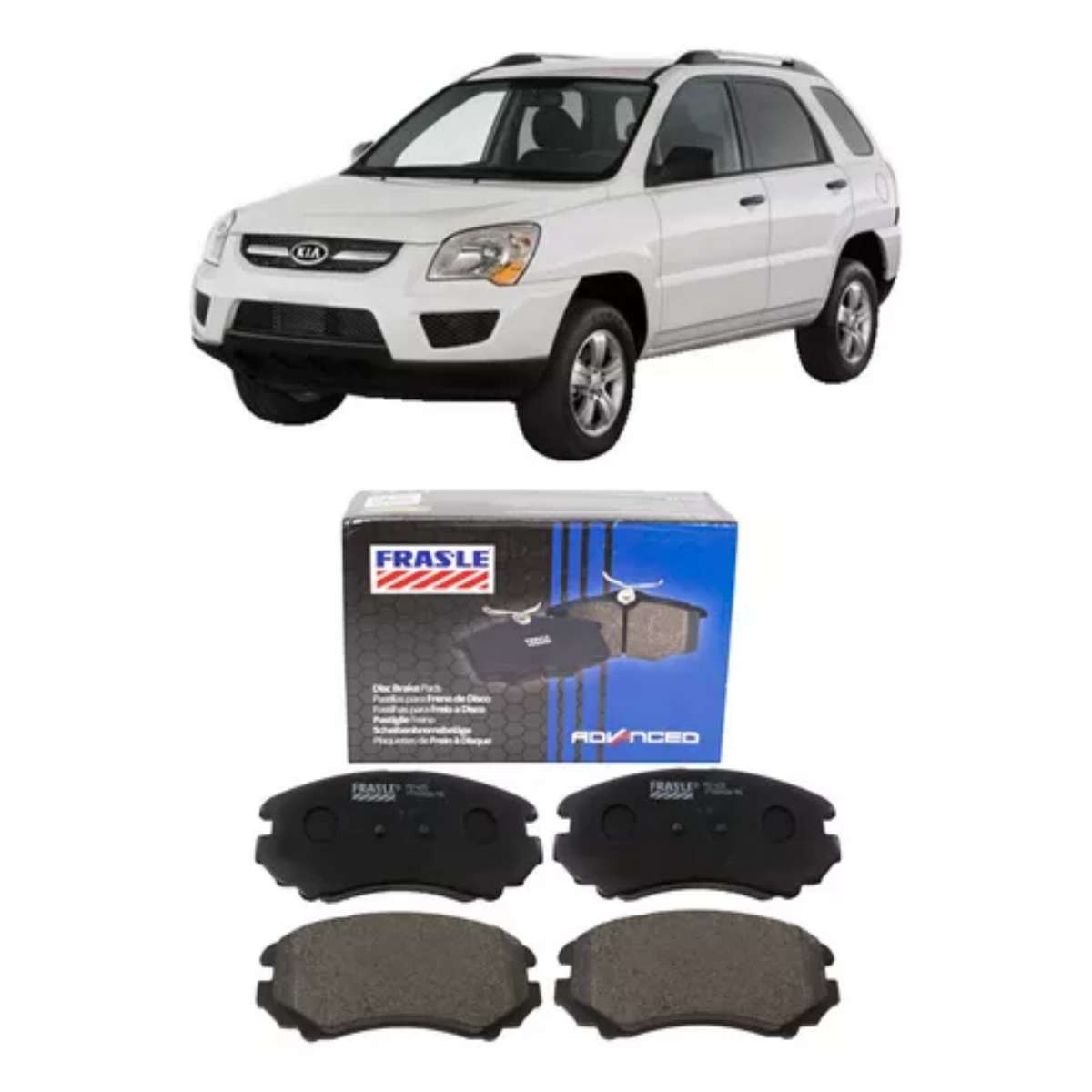 Pastilha Freio Kia Sportage 1.6 16v 01/2022 Ate 01/2025 Ceramica Com Antirruido Fras-le Pd-2376-cmaxx