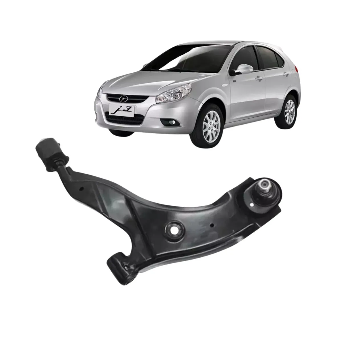 Bandeja Suspensao Jac Motors J6 01/2011 Ate 12/2015 Balanca Dianteira, Lado Esquerdo Com Buchas E Coxim Perfect Bdj0205