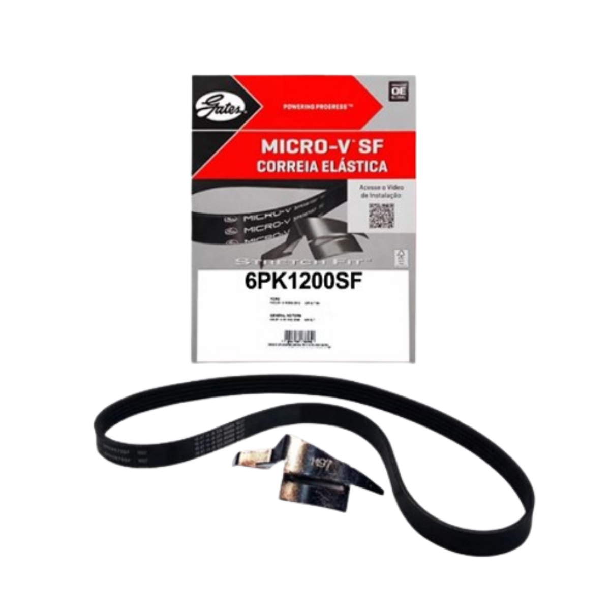 Correia Vw Gol 1.0 8v A Partir De 2009 Auxiliar Gir/alt/dh Gates 6pk1200sf