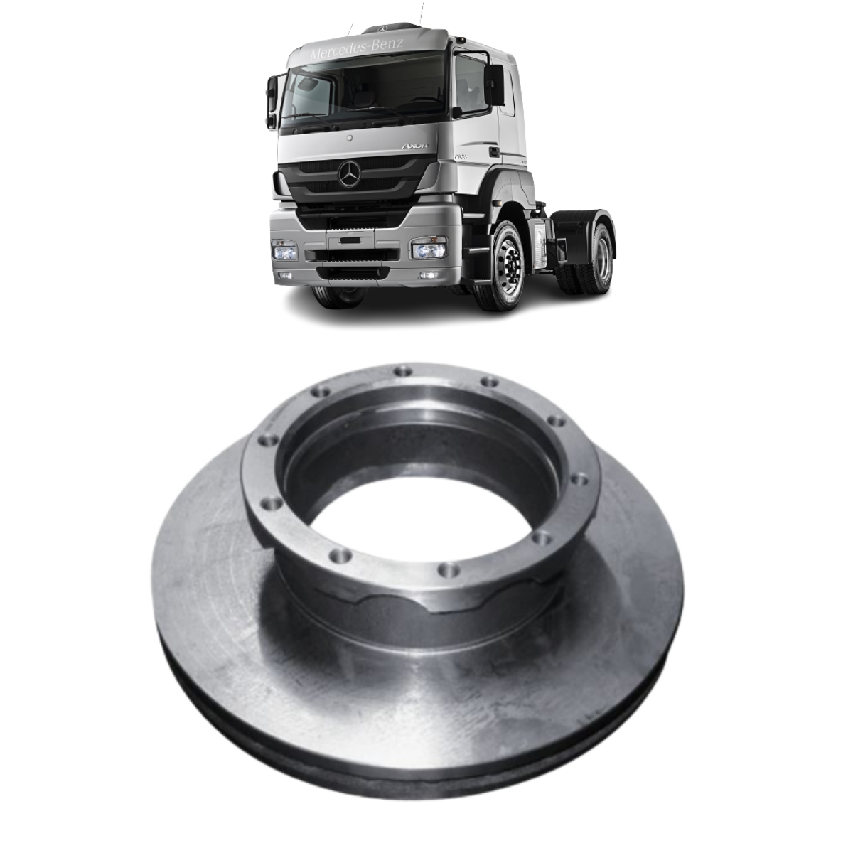 Disco Freio Mercedes-benz 1944-s 12.0 24v Diesel 11/2001 Ate 12/2005 Disco Ventilado Dianteiro/traseiro Trw/varga Rcdi06440
