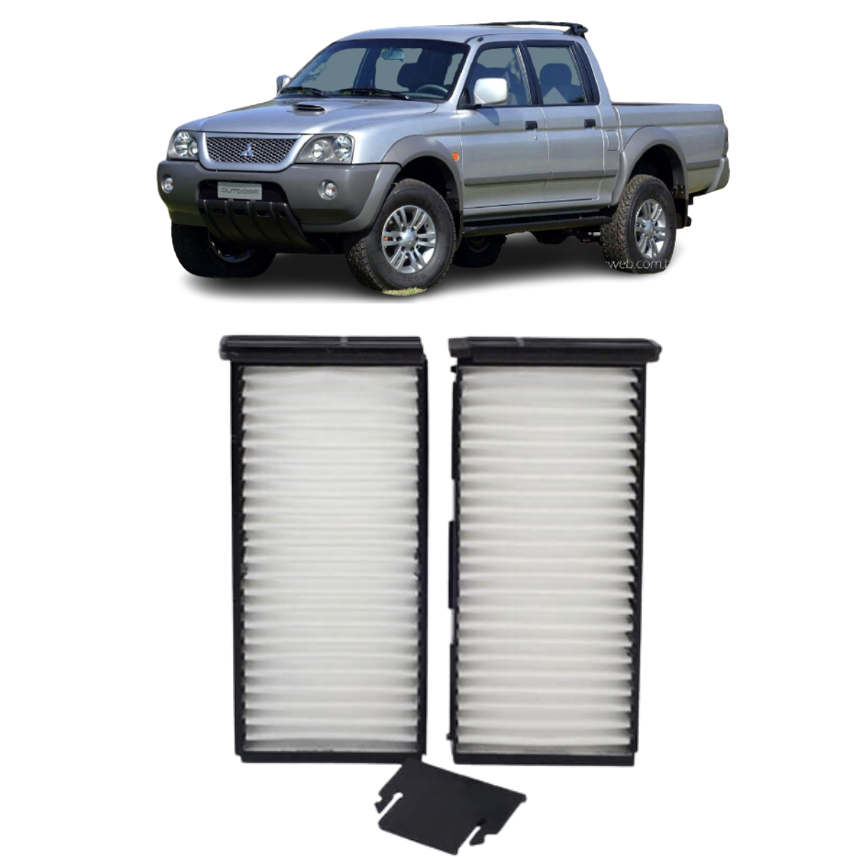 Filtro Cabine Mitsubishi L200 Outdoor 2006 Ate 2009 (filtro Ar Condicionado) Wega Akx1999