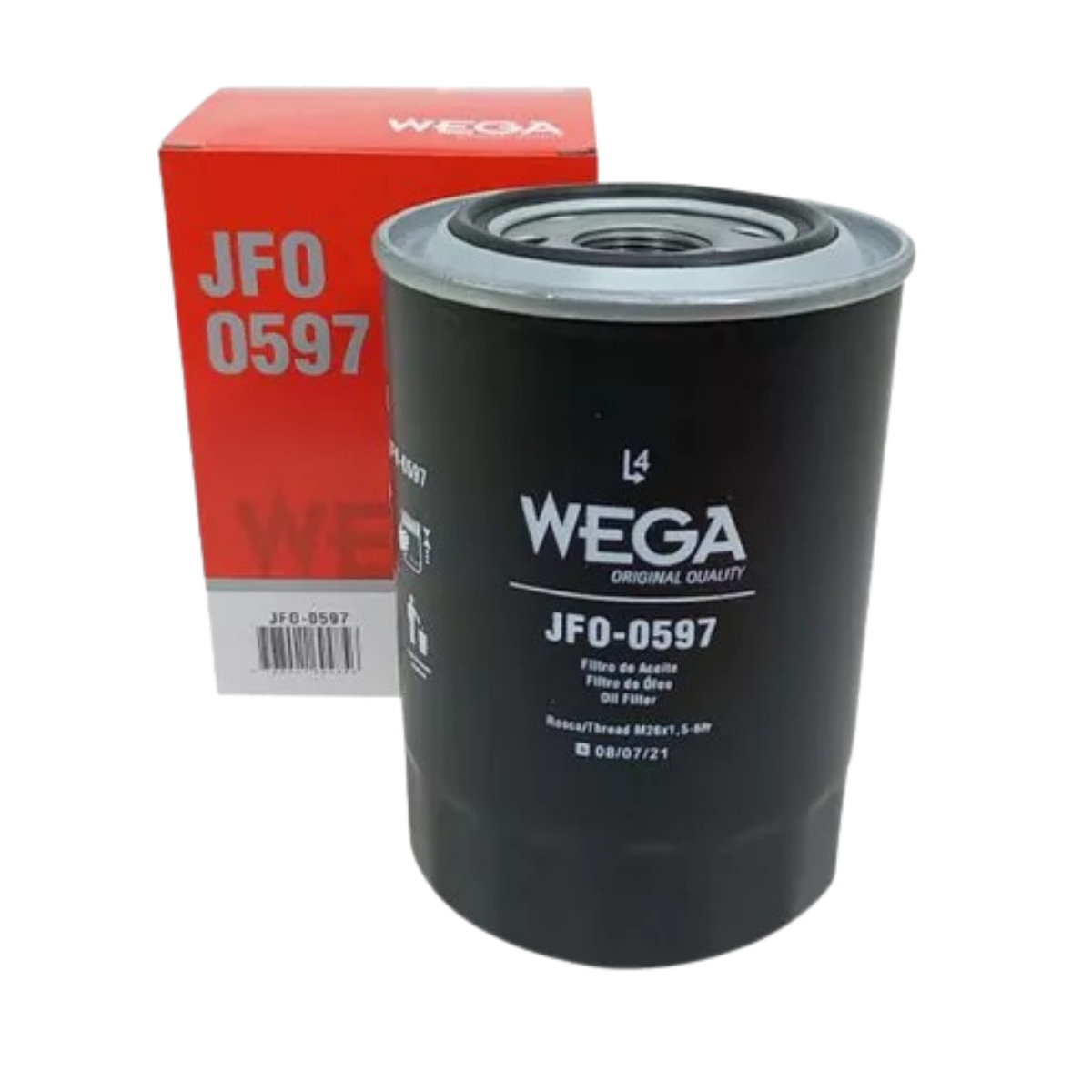 Filtro Oleo Mitsubishi L200 2.5 Gl 01/2005 Ate 12/2007 Turbo Diesel Wega Jfo-0597