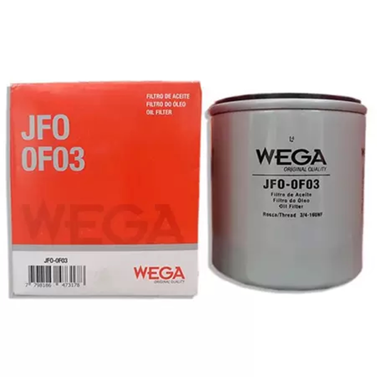 Filtro Oleo Caoa Chery Celer 1.5 16v Hatch A Partir De 2013 Flex Wega Jfo-0f03