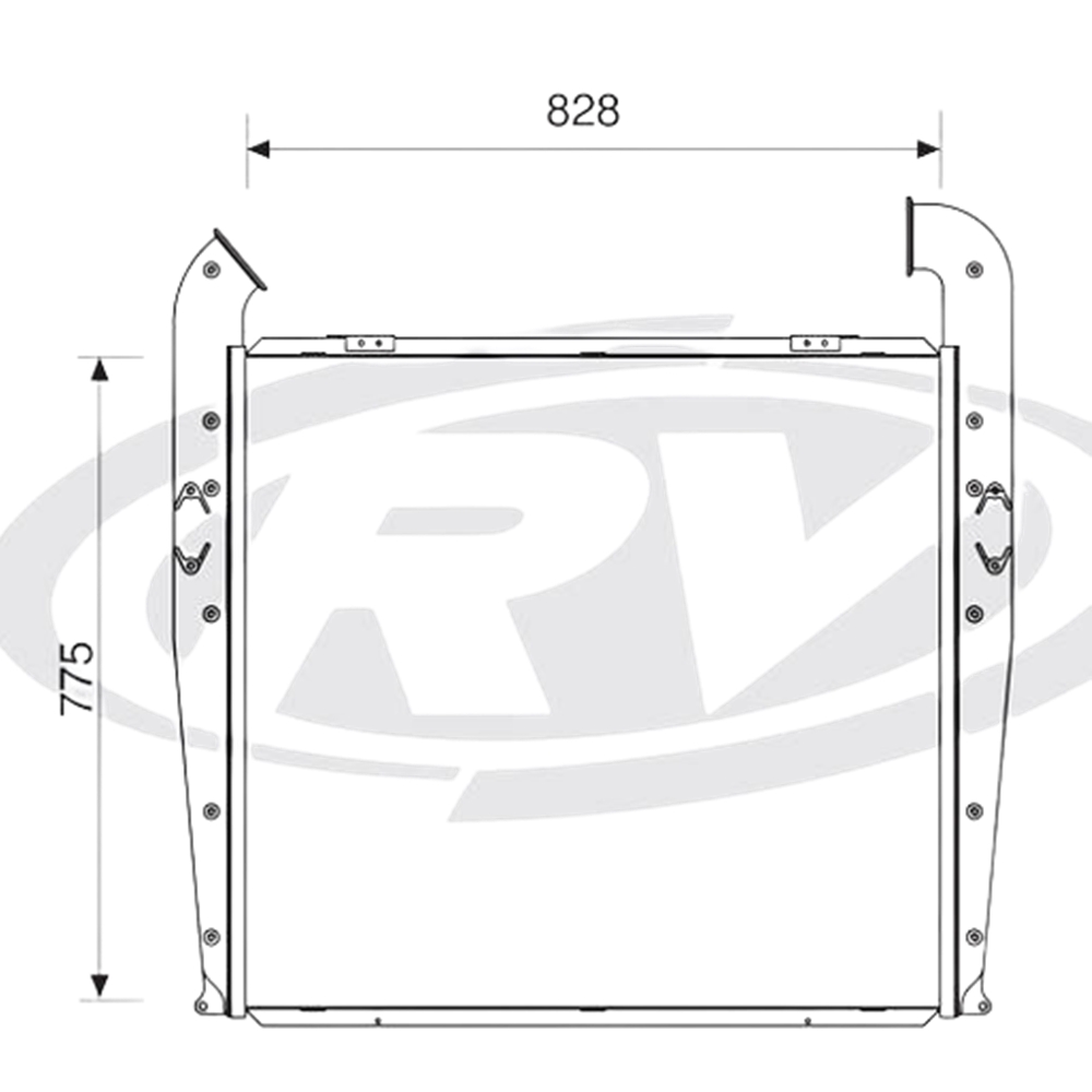 Intercooler Scania R-114 Brasado - 828 X 775 Mm Visconde 12697