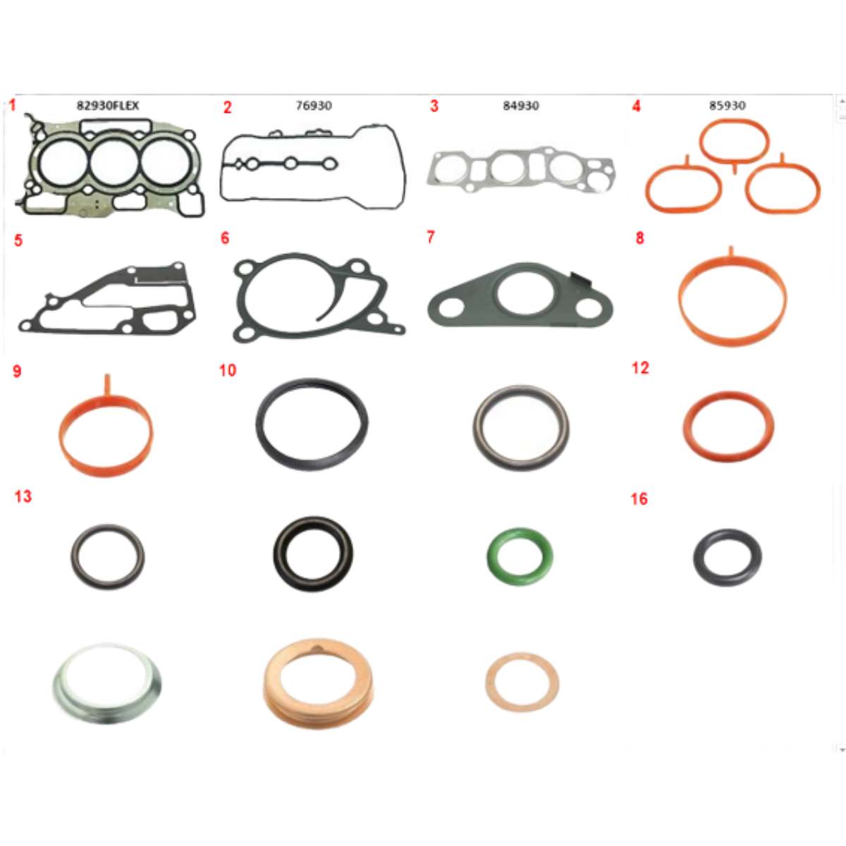 Jogo Junta Superior Motor Nissan March 1.0 12v Conforto 01/2015 Ate 2016 Flex Sabo 79.930 Flex