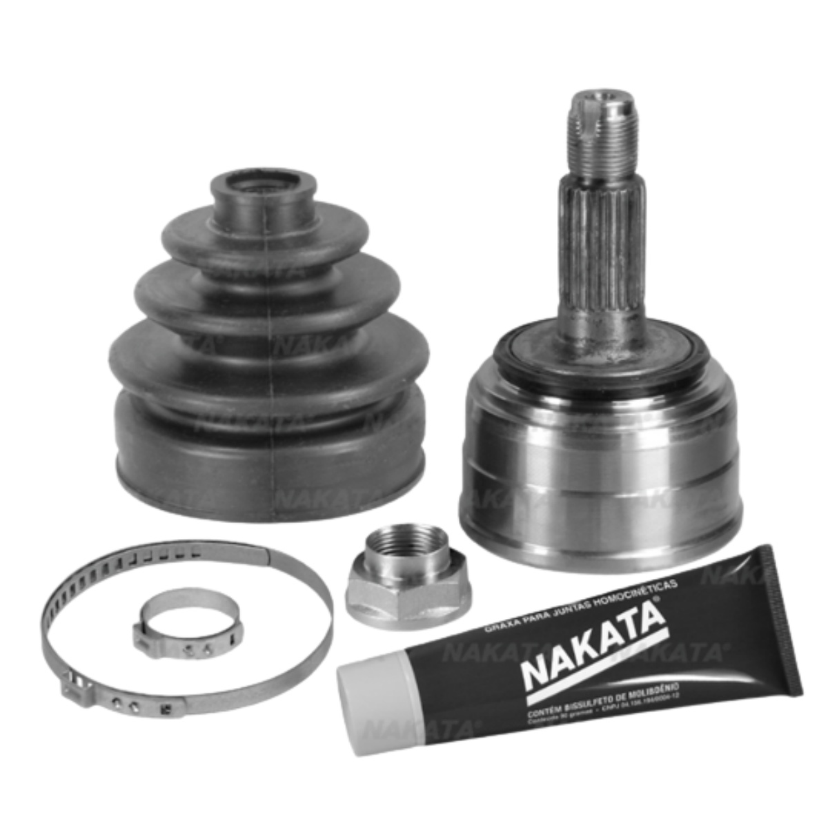 Junta Homocinetica Fixa Honda Civic 1.6 Manual Sem Abs 01/1997 Ate 12/2000 Lado Roda, 32 Dentes Interno, 26 Dentes Externo Nakata Njh11-729