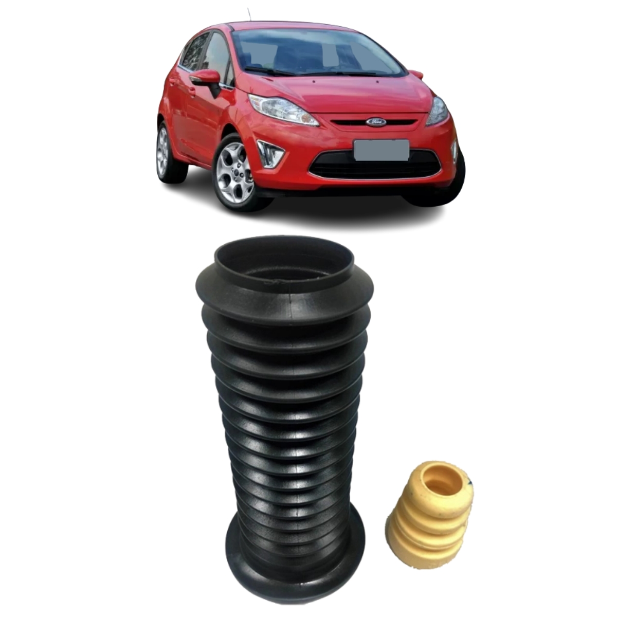 Kit Amortecedor Ford Fiesta Se 2010 Ate 2013 Batente, Coifa Da Suspensao Dianteira Axios Lt90058