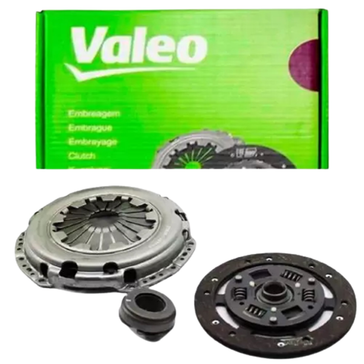 Kit Embreagem Vw Gol 1.0 Mt 01/1997 Ate 2000 Plato, Disco E Rolamento Valeo 228244.