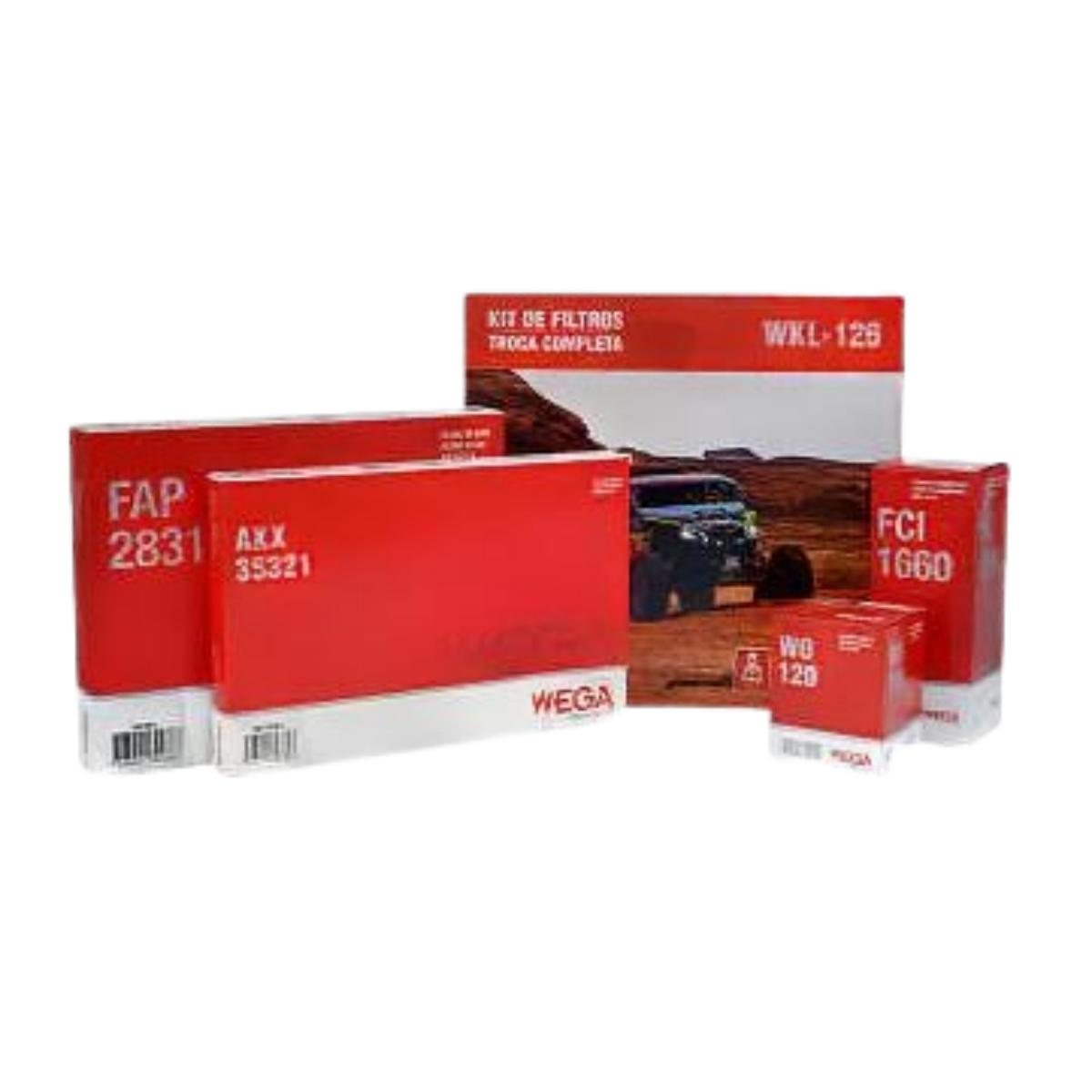 Kit Filtros Fiat Idea 1.4 Elx 01/2005 Ate 12/2010 Wega Wkl126