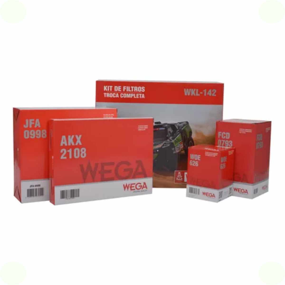 Kit Filtros Fiat Toro 2.0 16v Endurance 01/2015 Ate 01/2021 Wega Wkl142