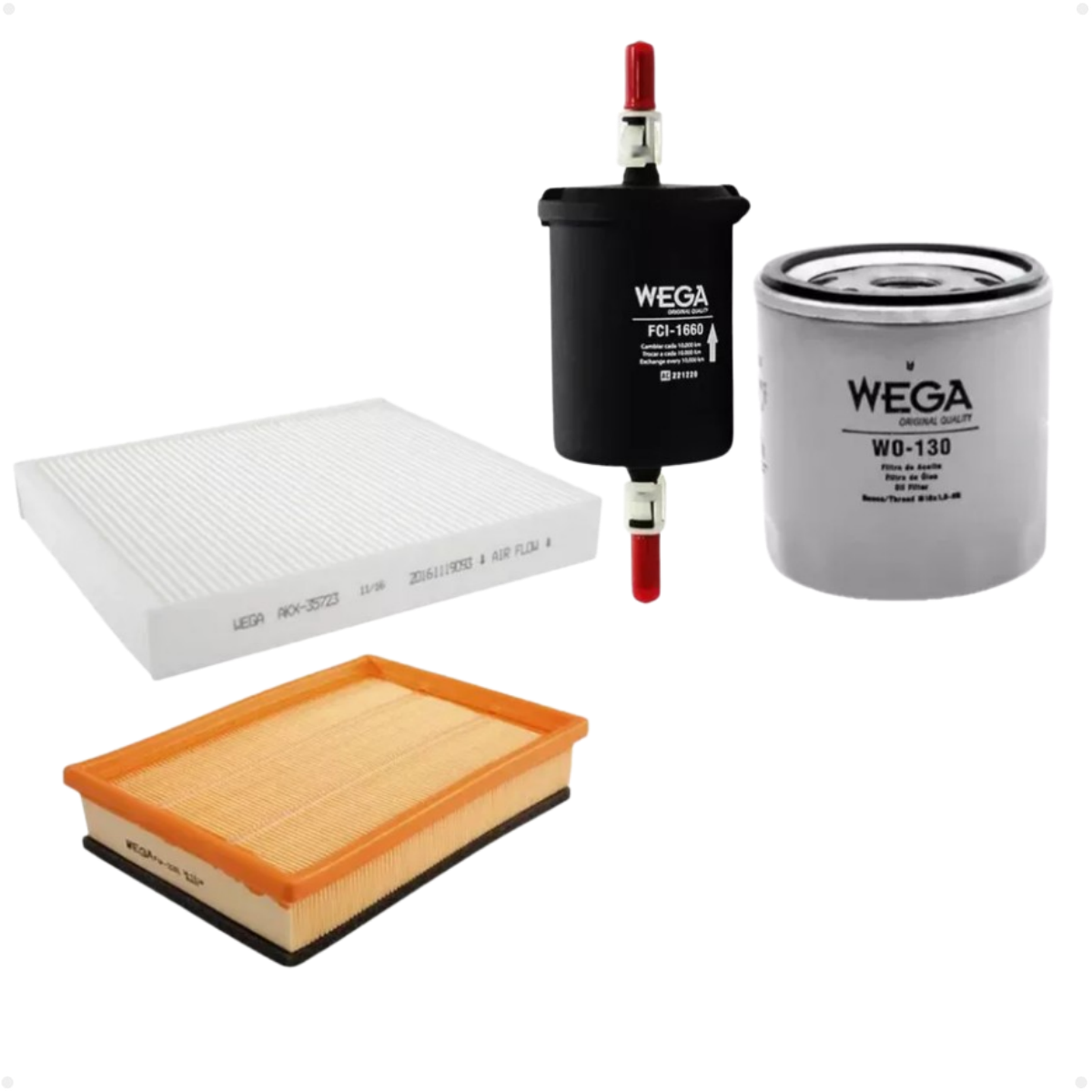 Kit Filtros Gm Cobalt 1.8 8v Elite 01/2017 Ate 12/2020 Wega Wkl180