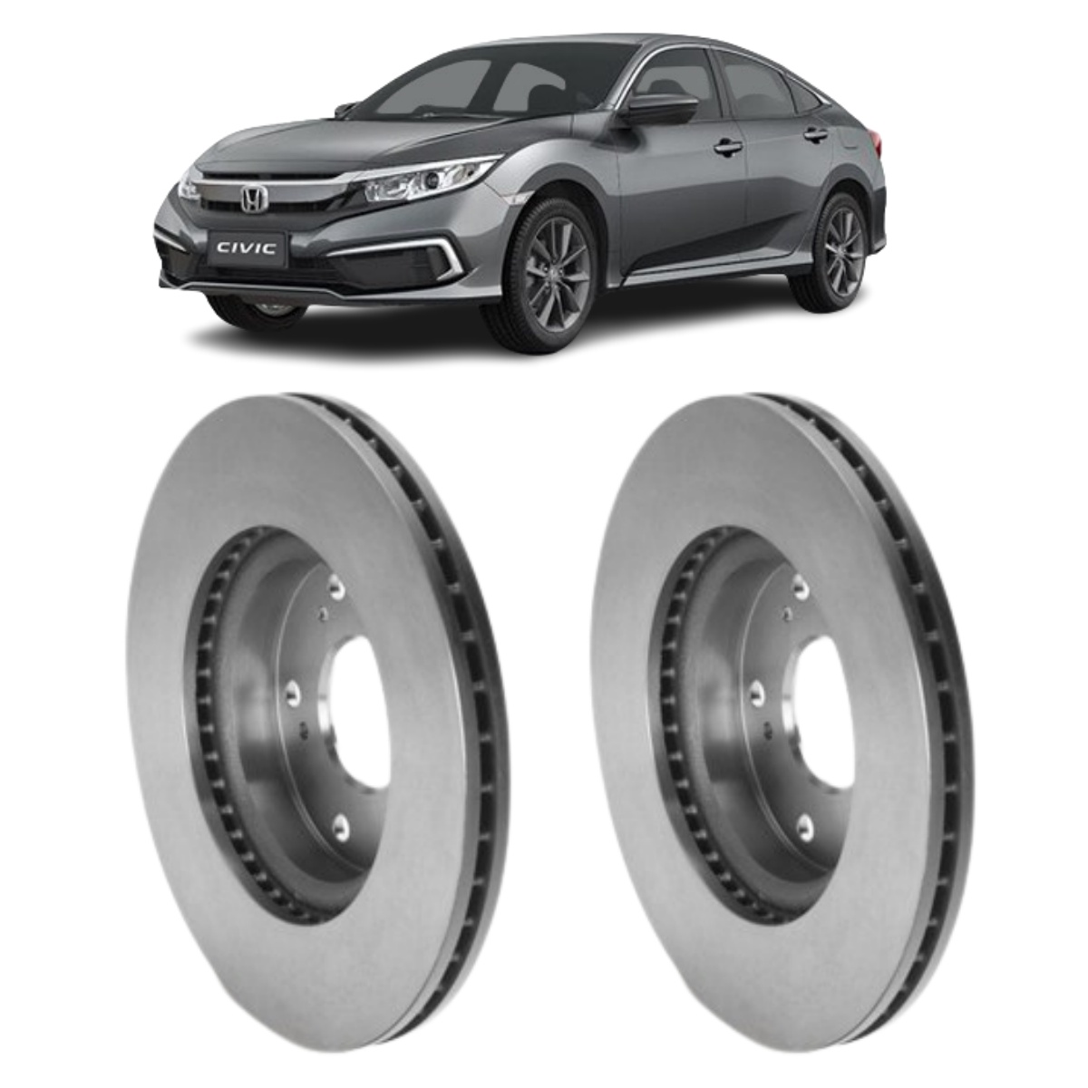Disco Freio Honda Civic 1.5 16v Si 02/2018 Ate 12/2019 Disco Dianteiro Ventilado, Sem Cubo Trw/varga Rcdi02050