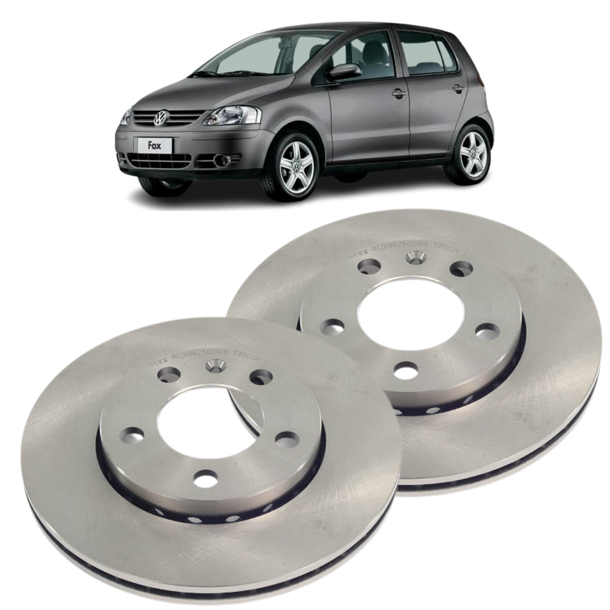 Disco Freio Vw Fox 1.0 Aro 14 2004 Ate 2016 Disco Dianteiro Ventilado, Sem Cubo Rcdi06250