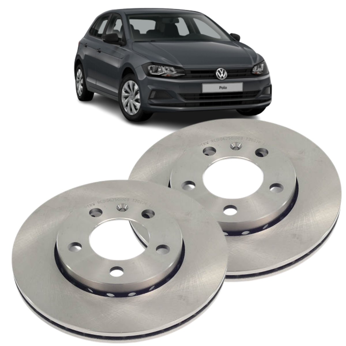 Disco Freio Vw Fox 1.0 Aro 14 2004 Ate 2016 Disco Dianteiro Ventilado, Sem Cubo Rcdi06250