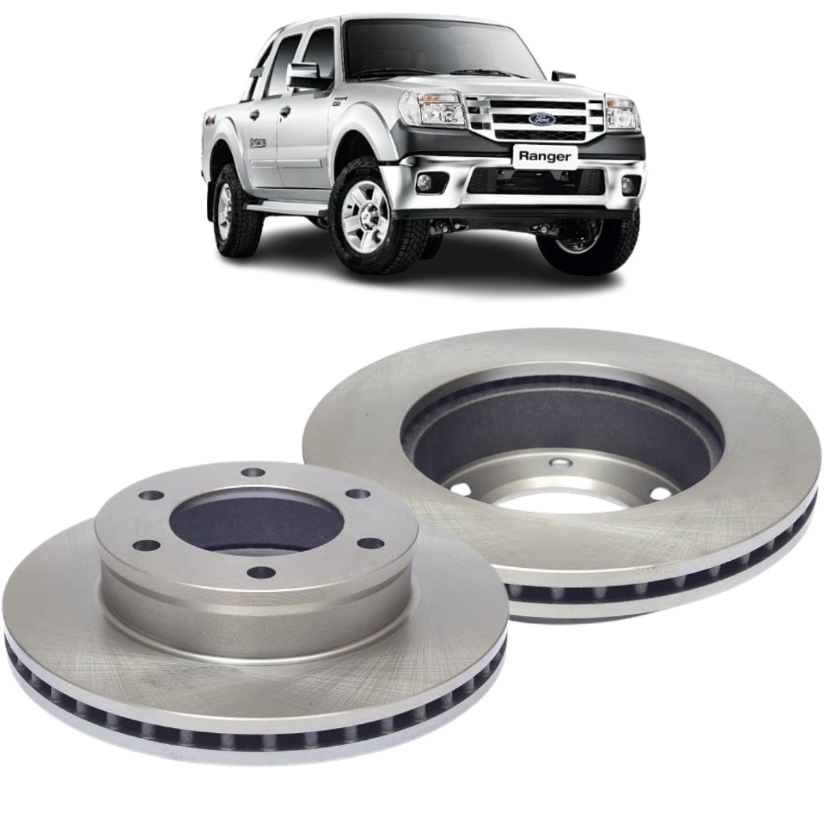 Disco Freio Ford Ranger 3.0 C.cab Xl 07/2009 Ate 06/2012 Disco Dianteiro Ventilado, Sem Cubo Trw/varga Rcdi09180