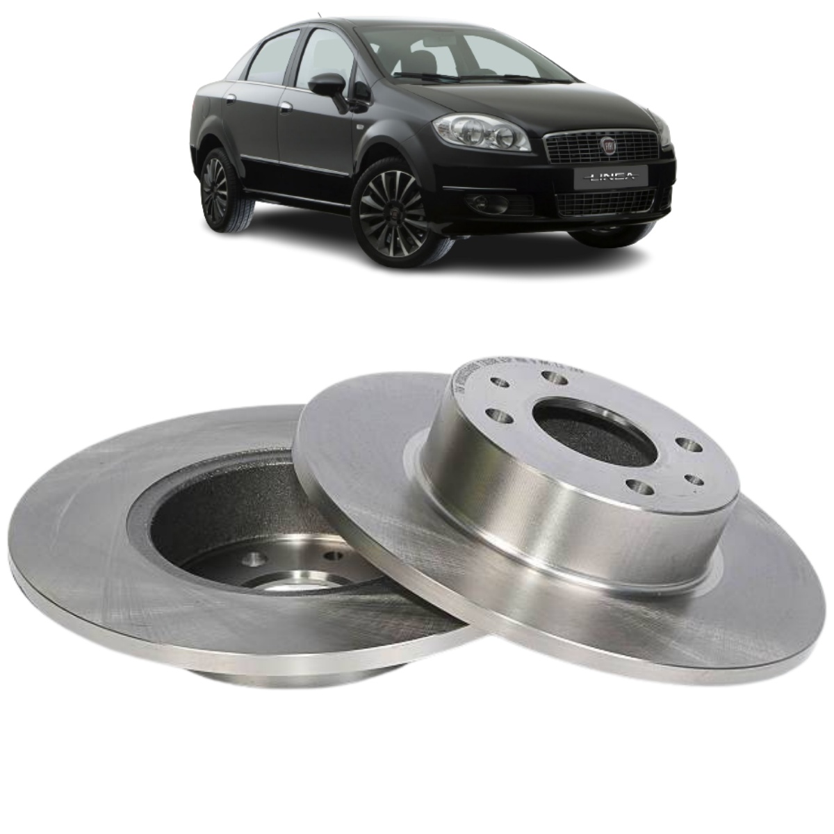 Disco Freio Fiat Linea 1.9 16v Absolute Dualogic 01/2008 Ate 01/2011 Traseiro Solido Trw/varga Rpdi00550