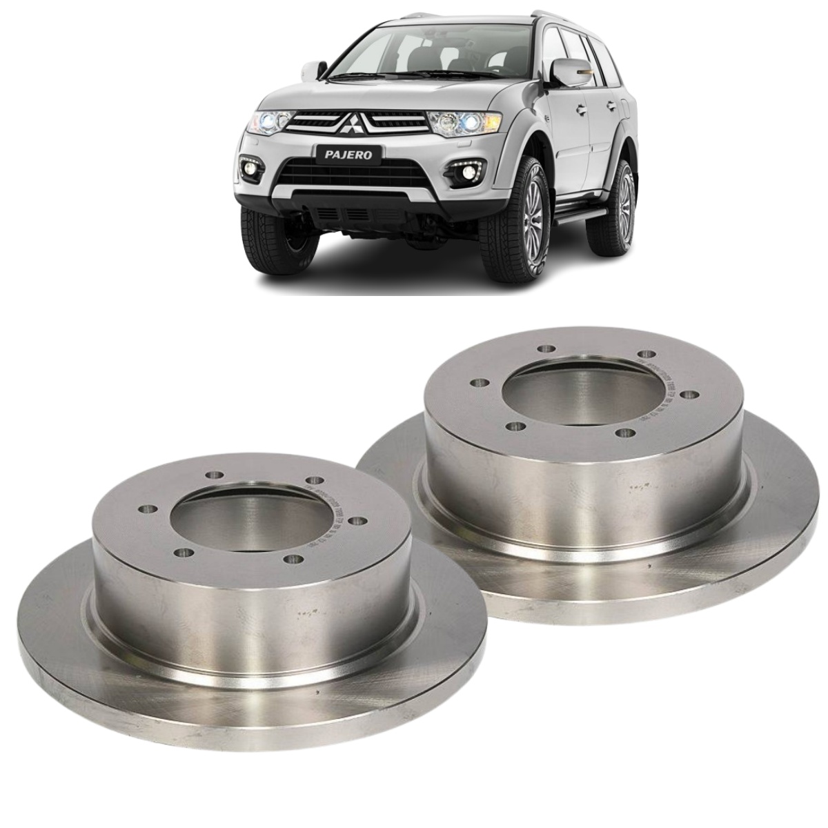 Disco Freio Mitsubishi Pajero 3.5 24v Sport Hpe 03/2006 Ate 12/2011 Disco Traseiro Solido, Sem Cubo Trw/varga Rpdi04730