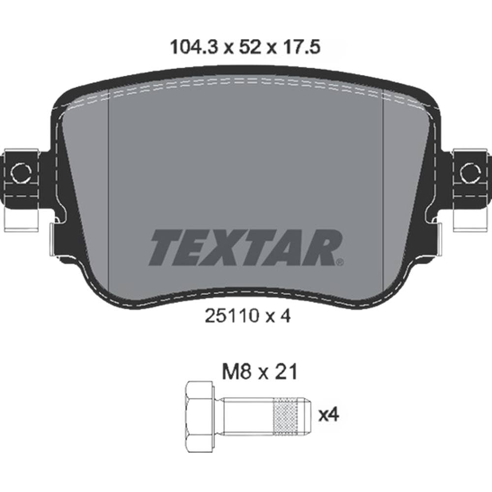 Pastilha Freio Audi A1 A Partir De 05/2010 Traseira Sistema Lucas Textar 2511001