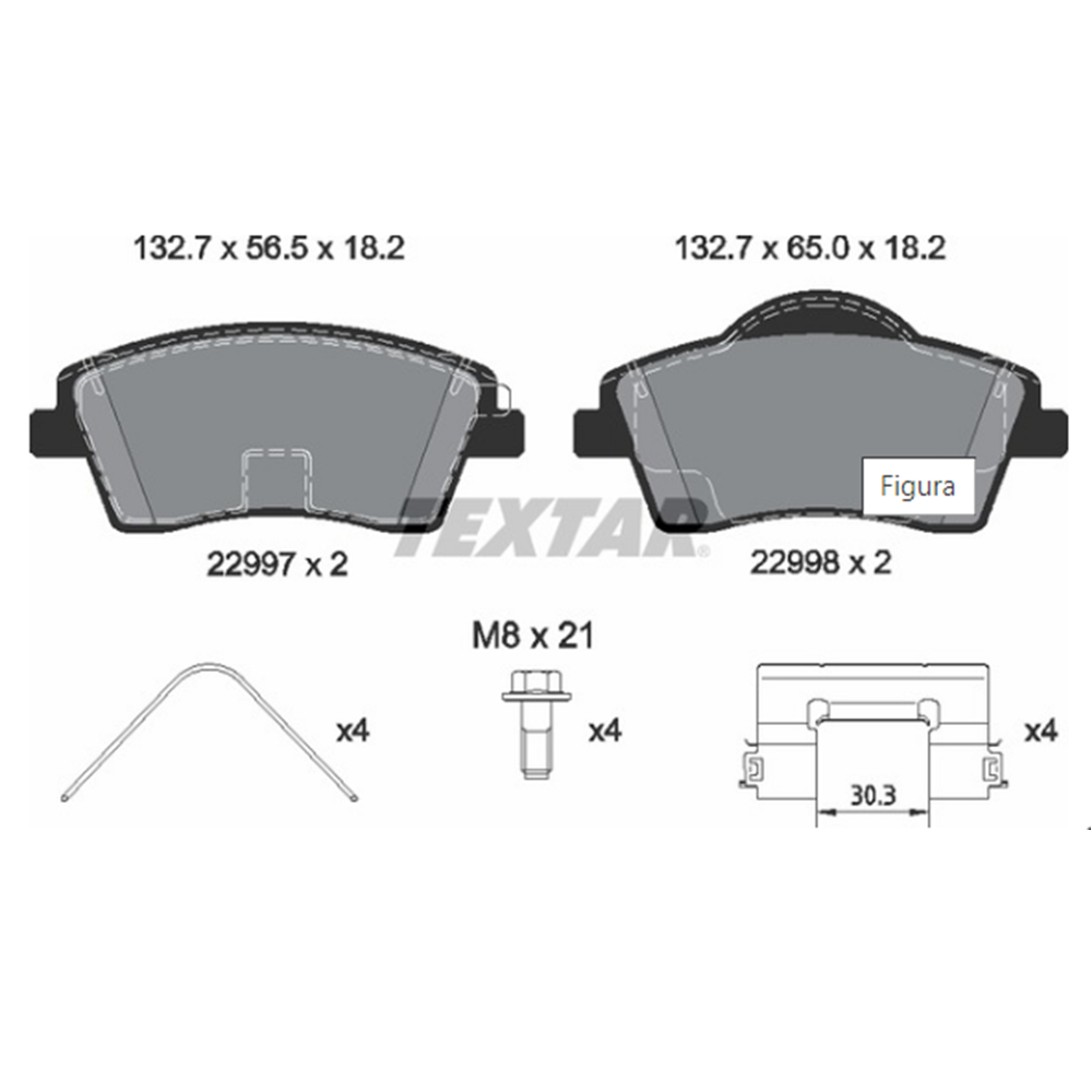 Pastilha Freio Volvo Xc40 2.0 T4 A Partir De 09/2018 Dianteira Textar 2299701-textar