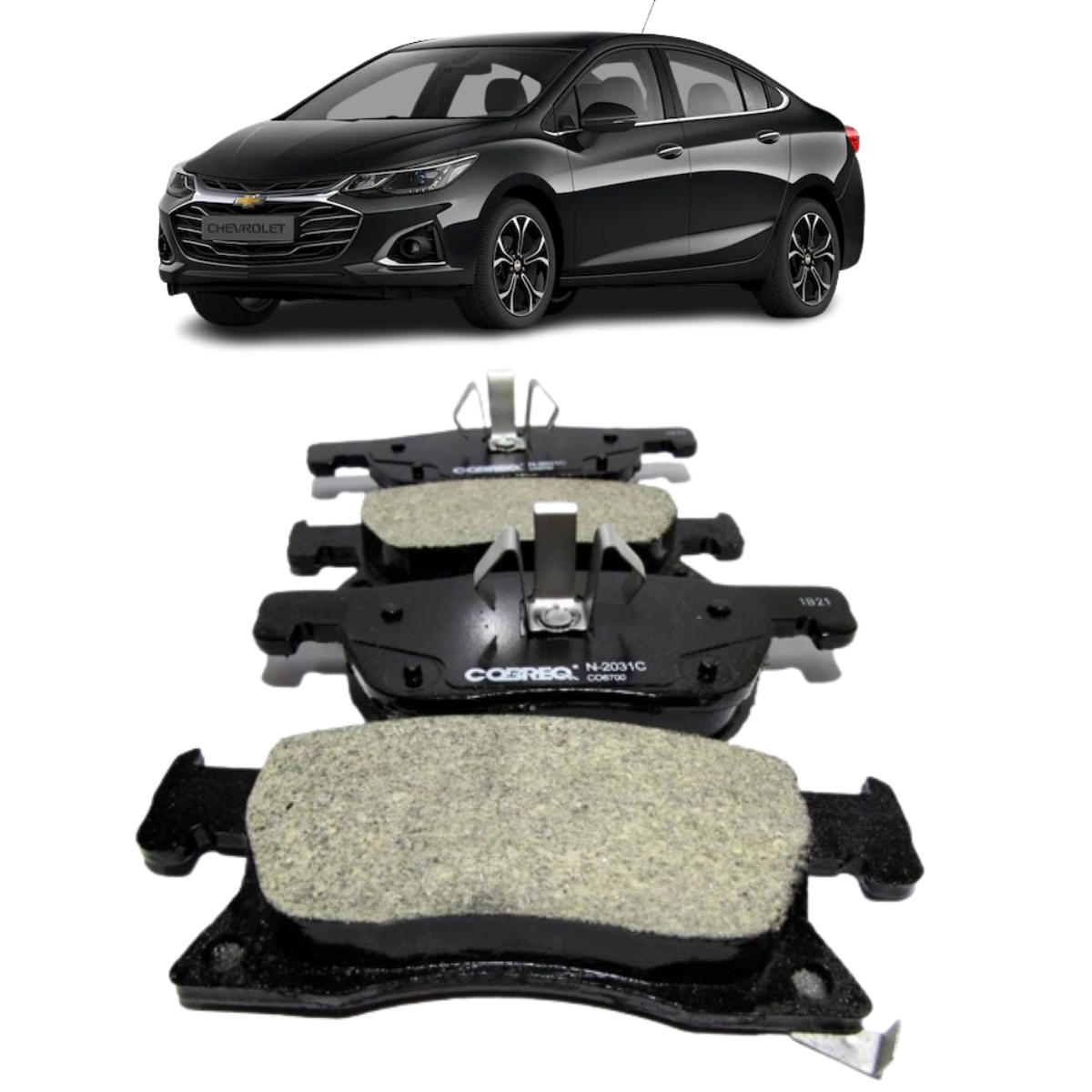Pastilha Freio Gm Cruze 1.4 16v A Partir De 2017 Dianteira, Sistema Tevez Cobreq N-2031c