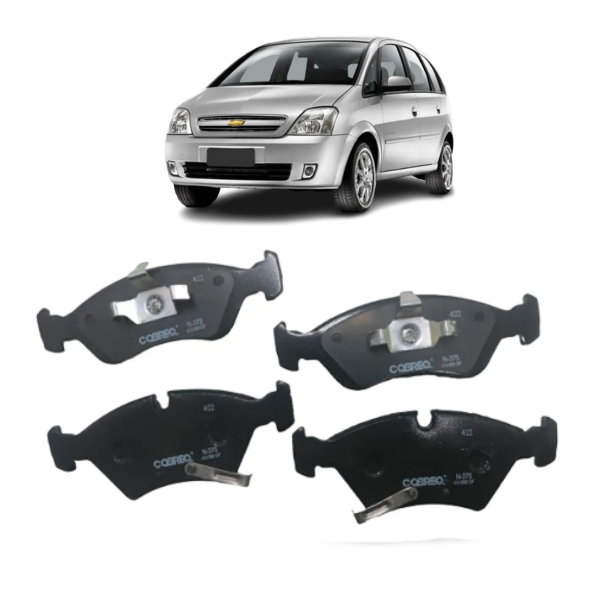 Pastilha Freio Gm Meriva 1.4 04/2010 Ate 2012 Dianteira Sistema Teves Cobreq N-375