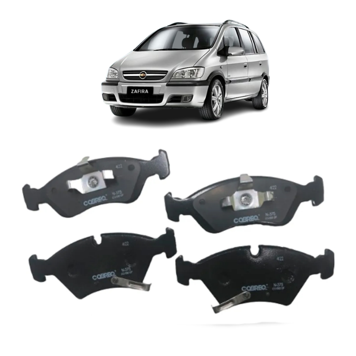 Pastilha Freio Gm Meriva 1.4 04/2010 Ate 2012 Dianteira Sistema Teves Cobreq N-375