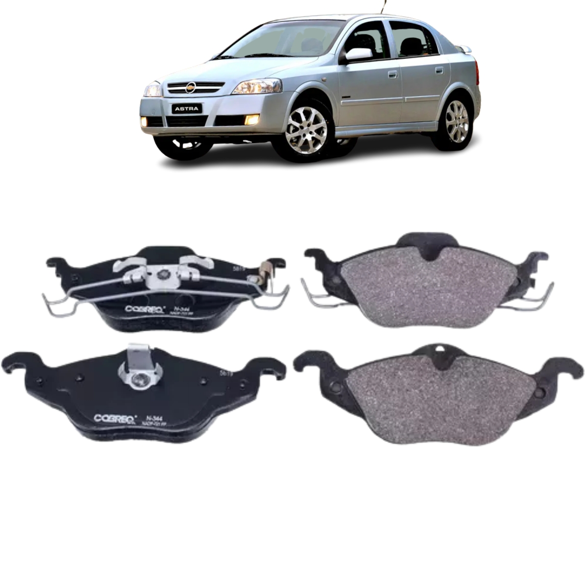 Pastilha Freio Gm Astra 2.0 16v 01/1999 Ate 2005 Dianteira Sistema Teves Cobreq N344