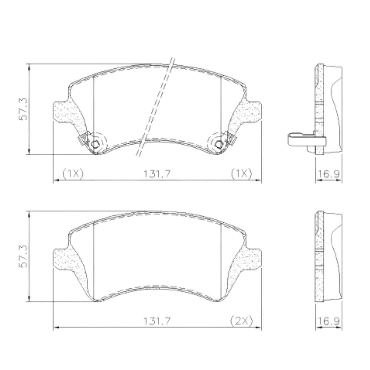 Pastilha Freio Toyota Corolla 1.8 16v Fielder Xei 01/2004 Ate 2008 Dianteira Sistema Trw Lonaflex P-491