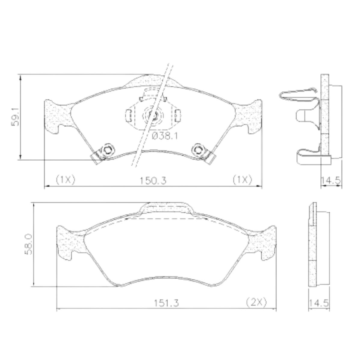 Pastilha Freio Honda Fit 1.5 16v Pick Up Cabine Dupla 01/2008 Ate 12/2014 Dianteira Sistema Akebono Lonaflex P-503