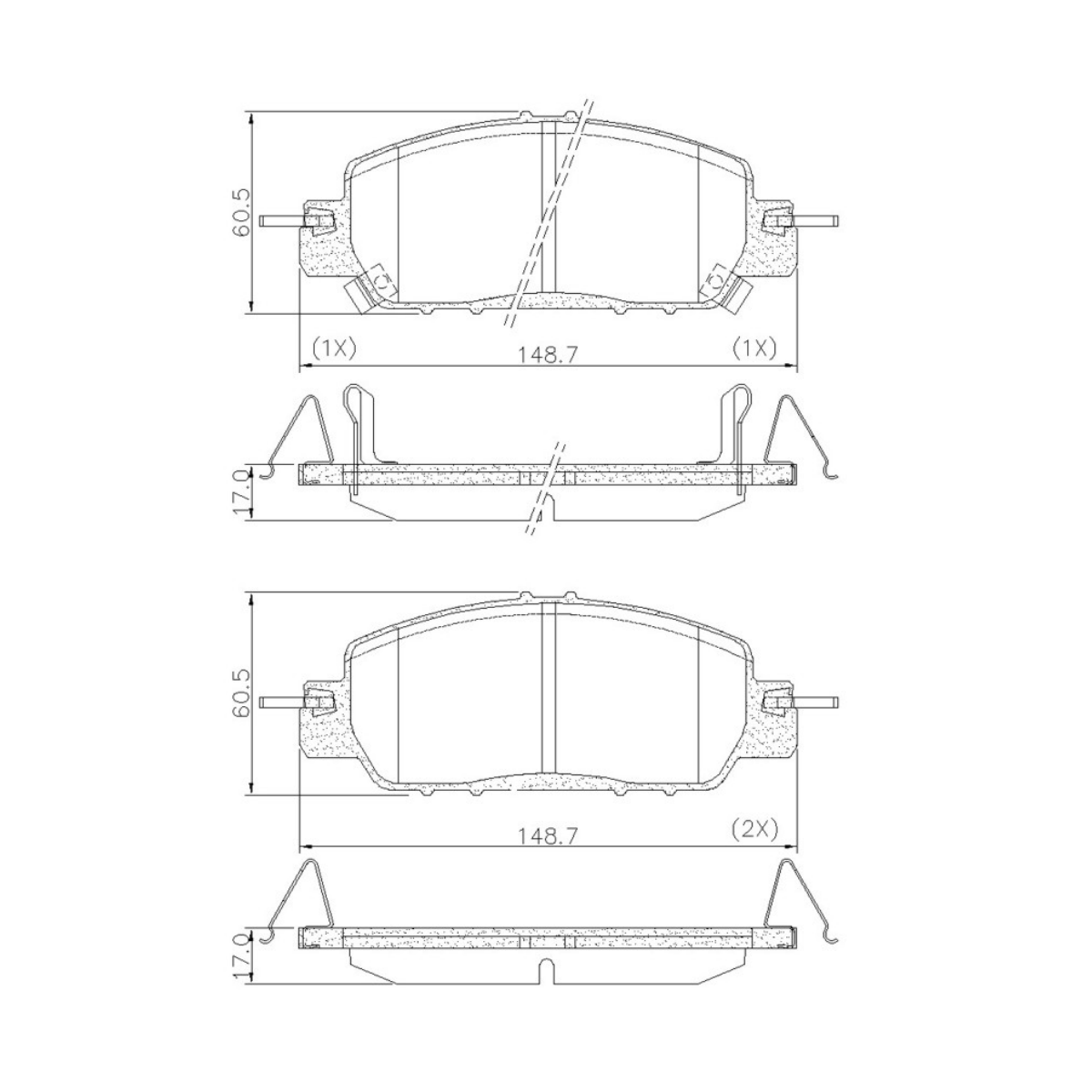 Pastilha Freio Honda Civic 2.0 16v Exl 2016 Ate 2019 Dianteira Fras-le Pd/1526