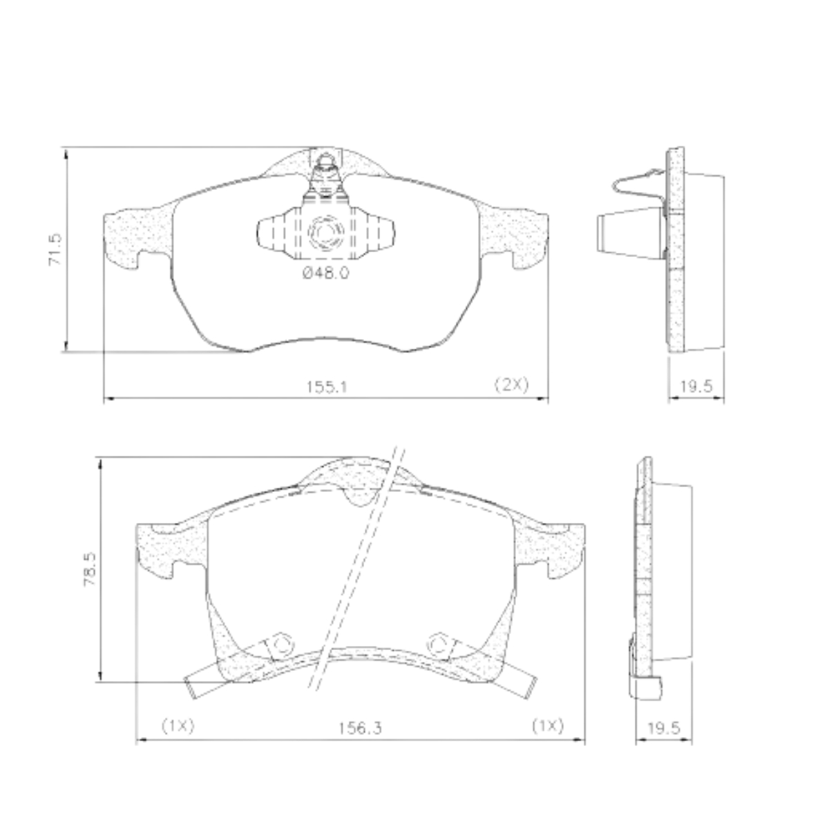 Pastilha Freio Gm Meriva 1.8 8v Premium Flexpower 2005 Ate 2012 Dianteira Sistema Teves Fras-le Pd/93