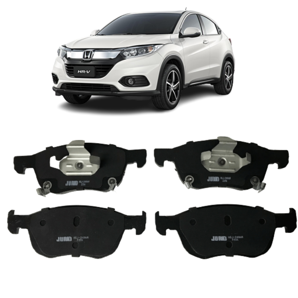 Pastilha Freio Honda Civic 2.0 16v Ex Flex One 01/2020 Ate 12/2021 Dianteira Sistema Teves Jurid Hqj-2486a