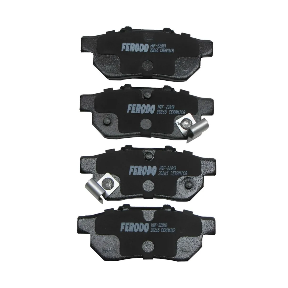 Pastilha Freio Honda Civic Dx 01/1991 Ate 12/1996 Traseira Sistema Nissin, Ceramica Ferodo Hqf-2281ac Fero