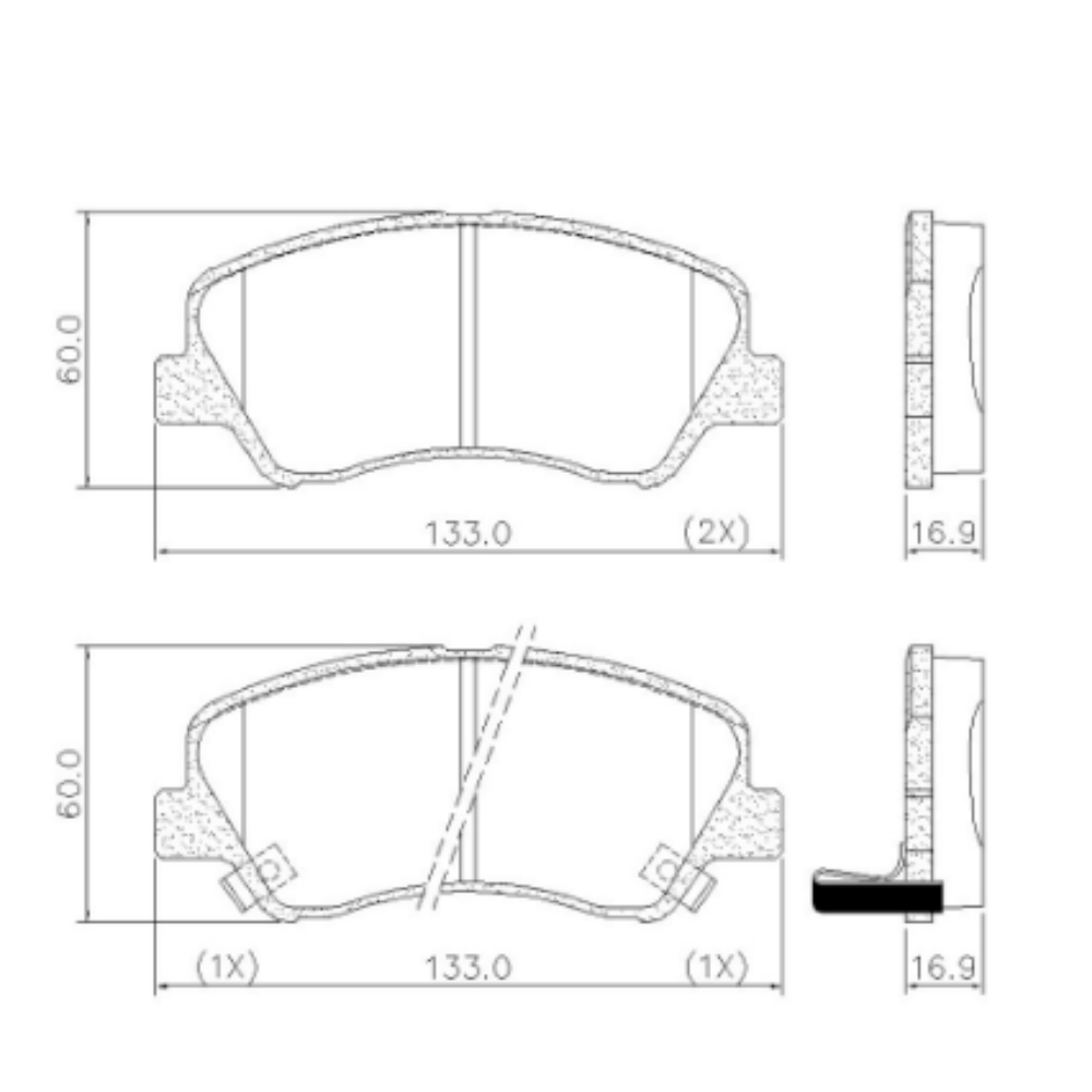 Pastilha Freio Hyundai I30 1.8 16v Gls 2013 Ate 2016 Dianteira Sistema Mando Lonaflex P-1348