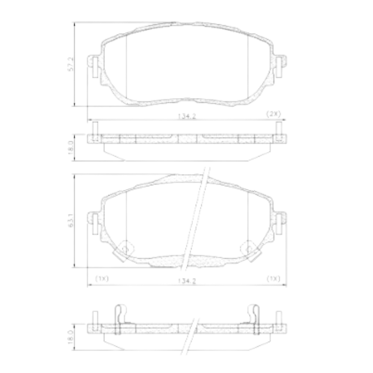 Pastilha Freio Toyota Corolla 1.8 16v Gli Upper 2015 Ate 2019 Dianteira Sistema Bosch, Com Sensor Lonaflex P-1480