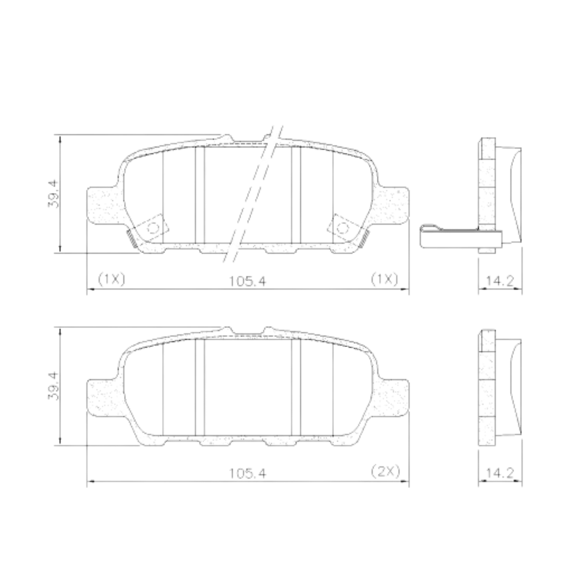 Pastilha Freio Nissan Sentra 2.0 16v Unique 01/2014 Ate 2016 Traseira Sistema Akebono Lonaflex P-585