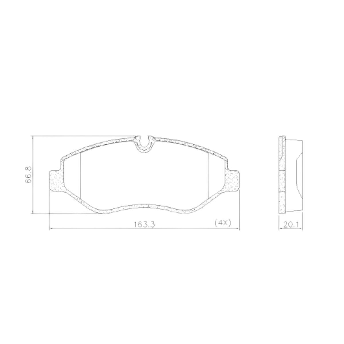 Pastilha Freio Mercedes-benz Vito 2.0 16v Tourer Luxo 2015 Ate 2017 Dianteira Sistema Brembo Lonaflex P-662