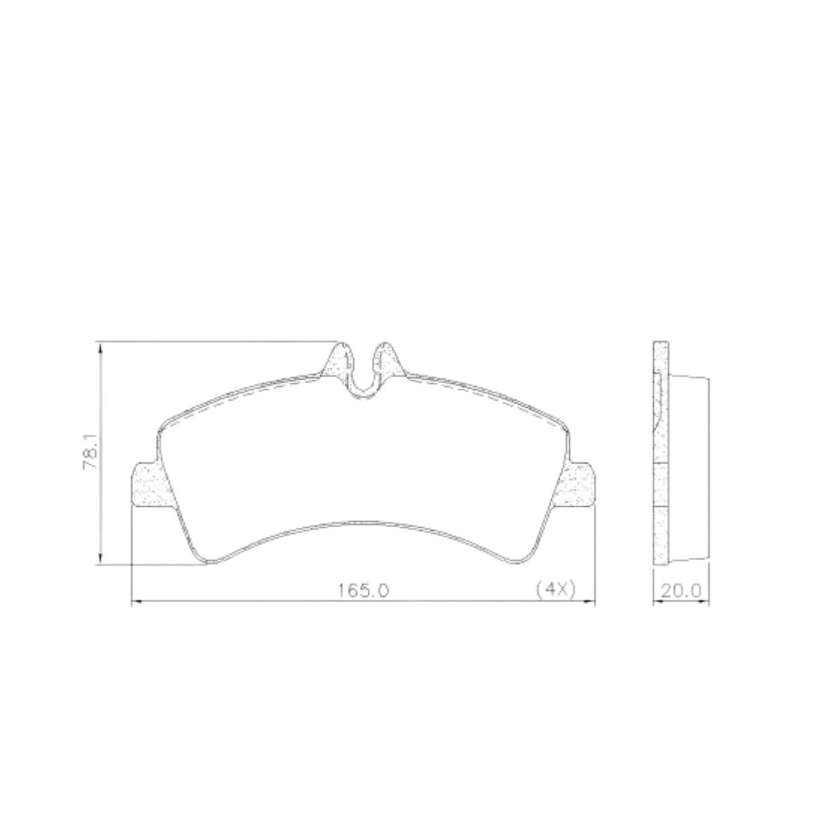 Pastilha Freio Mercedes-benz Sprinter 515 2.2 16v Cdi Chassis 2012 Ate 2019 Traseiro Lonaflex P-664