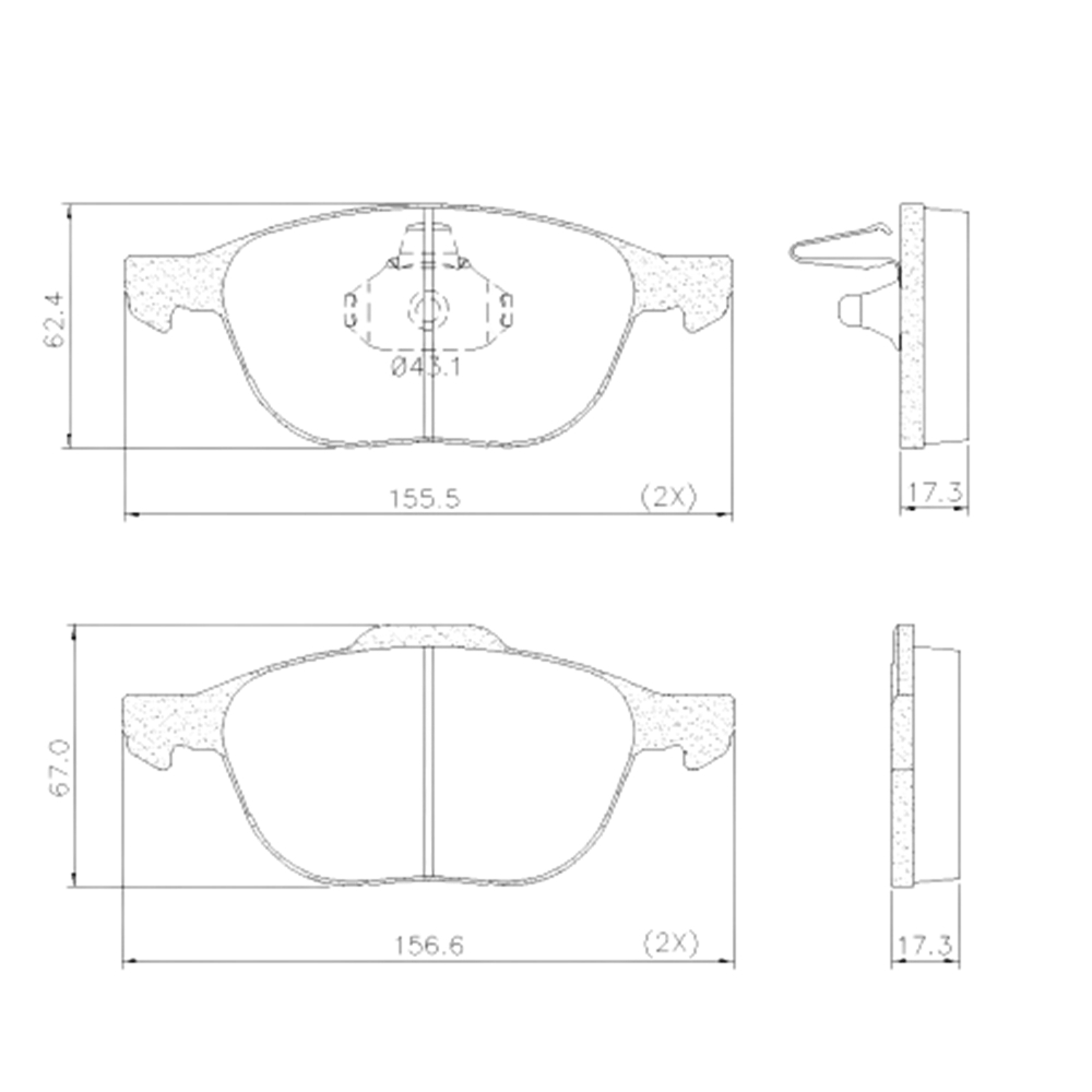 Pastilha Freio Ford Ecosport 2.0 16v Xls 2007 Ate 2008 Dianteira, Ceramica Fras-le Pd/1103-cmaxx