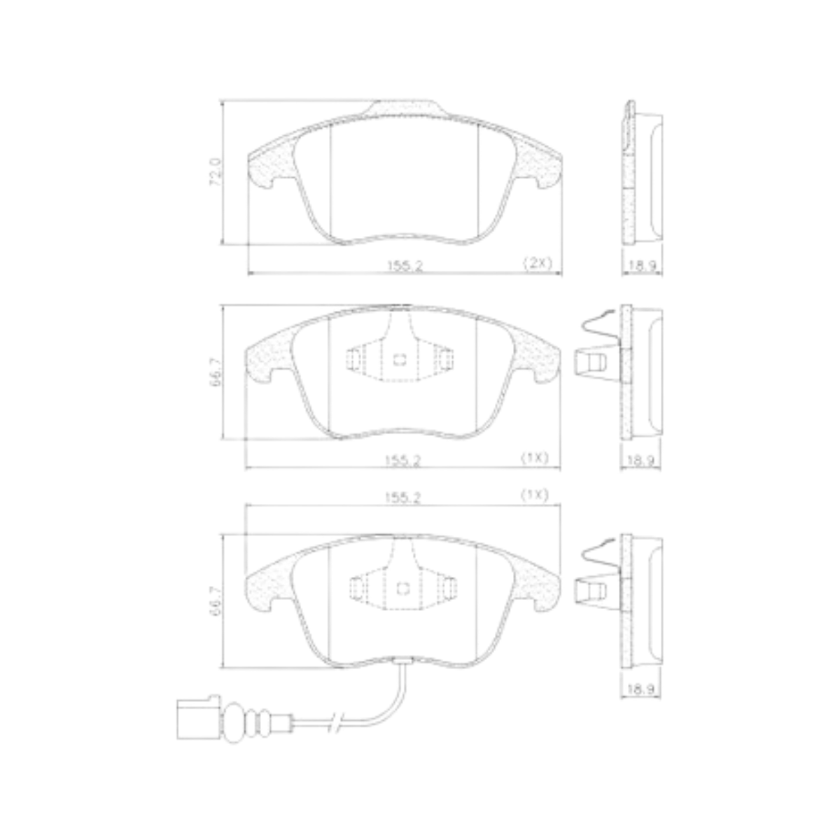 Pastilha Freio Audi Q3 2.0 16v Tfsi Ambition 2011 Ate 2015 Dianteira Sistema Teves, Ceramica Fras-le Pd-1457-b-cmaxx
