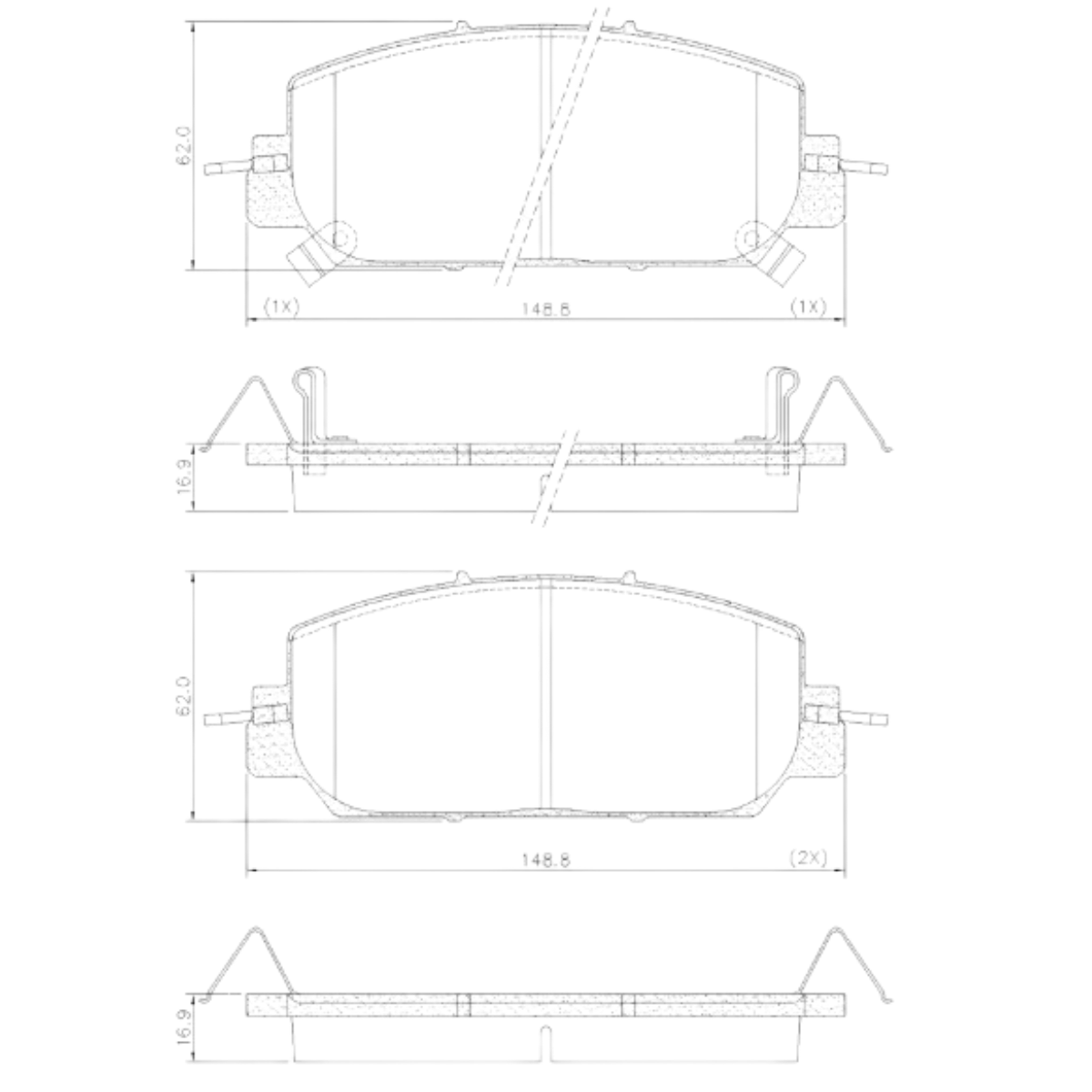 Pastilha Freio Honda Cr-v Touring 01/2019 Ate 12/2024 Dianteira Fras-le Pd-1593-cmaxx